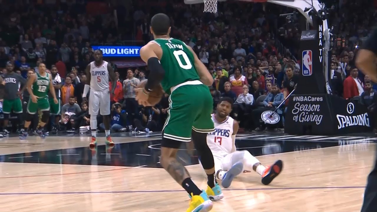 Jayson Tatum breaks Paul George's ankles then hits a game-tying 3 ...