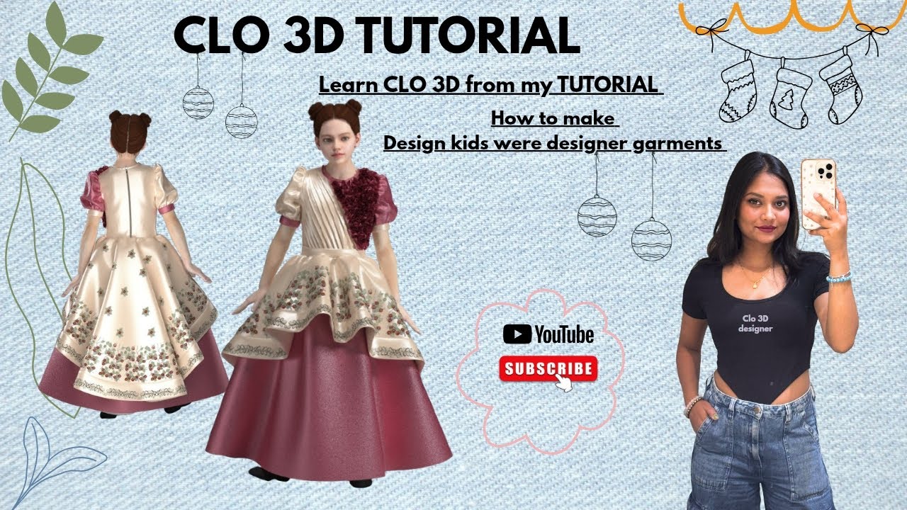 CLO 3D TUTORIAL // how to design kids wear in Clo 3D 