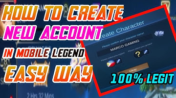 HOW TO CREATE NEW MOBILE LEGEND ACCOUNT|SMURF ACC|2020|EASY WAY