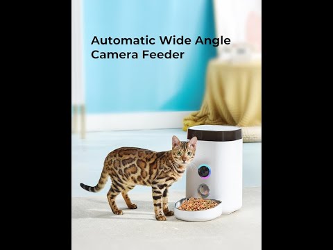 Автоматична годівниця для собак та кішок Dogness Cam 3.6 л, смарт кормушка для тварин з камерою, видео 1