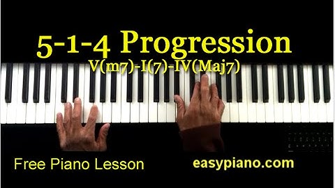5- 1- 4 chord progression piano lesson