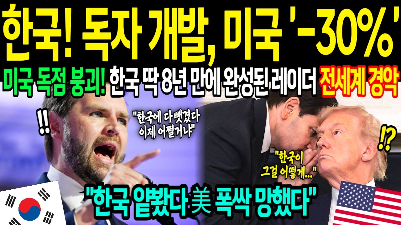 [해외감동사연] 한국에 200조 뺏긴 미국 난리났다! 절대 안판다던 미국 레이더. 한국 독자개발 성공하자, 미국 발칵 뒤집혔다!