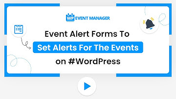 Event Alert Forms To Set Alerts For The Events on #WordPress