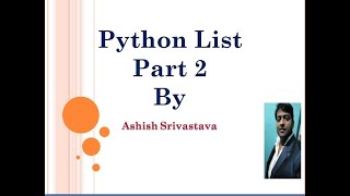 Python list part 2