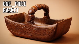 Handcrafted Basket from One Solid Log – No Glue, No Joint