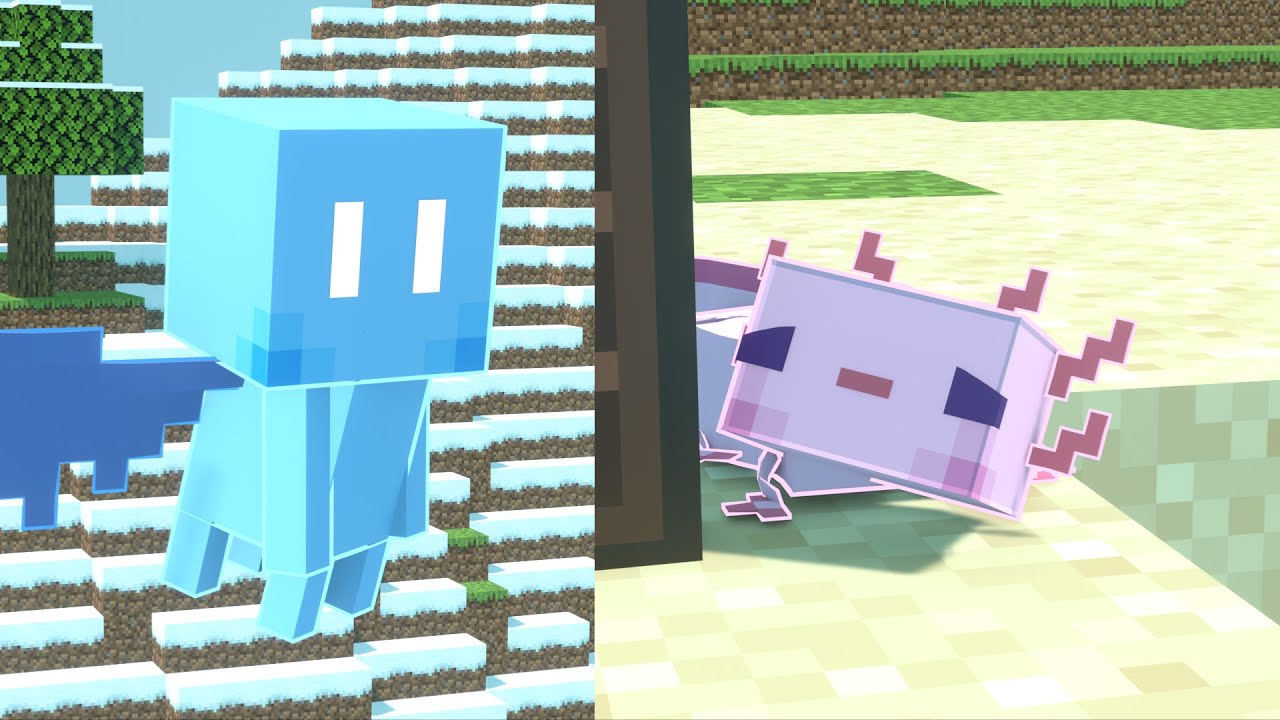Allay Vs Axolotl Minecraft Animation Youtube