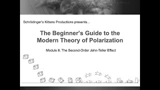 The Beginner's Guide to the Modern Theory of Polarization 8: The Second-Order Jahn-Teller Effect.
