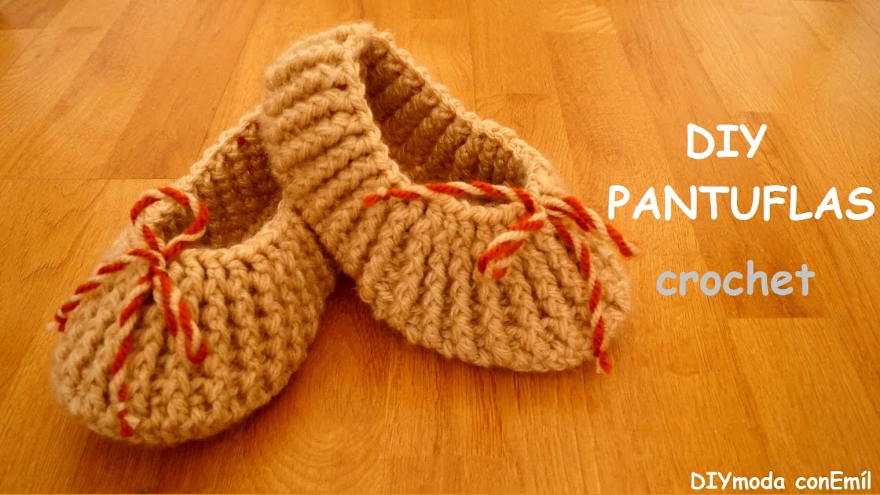 todo lo mejor pasajero acceso Cómo tejer pantuflas a crochet paso a paso - YouTube
