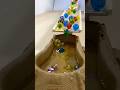 Large Marble Run ASMR ☆ Homemade Stepped Ramp & Marble Pack Rail, Small pond #shorts #marblerun