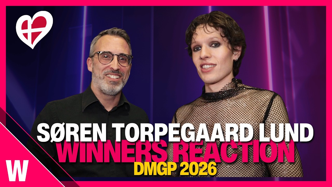 🇩🇰 Сёрен Торпегаард Лунд реагирует после победы на Гран-при Dansk Melodi 2026 с песней "Før Vi Gå...