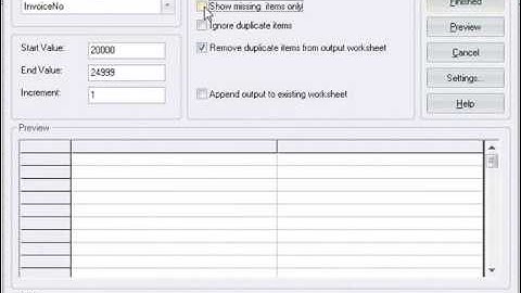 Detecting Gaps in sequence numbers using ActiveData For Excel