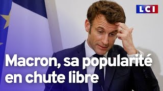 Après la séquence des retraites, la popularité d'Emmanuel Macron au plus bas