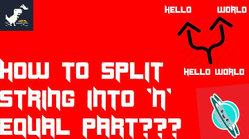 #3: How To Split String Into "N" Equal Parts?? | Java Programming | Coding Rail | Split String Java