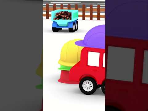 4 Küçük Araba - 🚗🚗 Kırmızı Araba ile Arazi Araçları Yapıyoruz! #bebekleriçin #cars