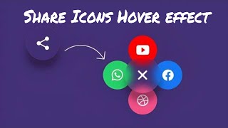 Glassmorphism Share Icons Hover Effects