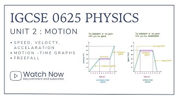 IGCSE Physics 0625 | Unit 2 - Motion