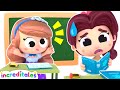 RAPUNZEL doesn’t let BELLE do her homework! - Kids Go Back to School  | Increditales | Cartoons