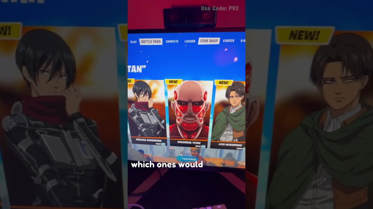 Eren Yeager Has A New Weapon To Fight! #fortnite #anime #shorts 