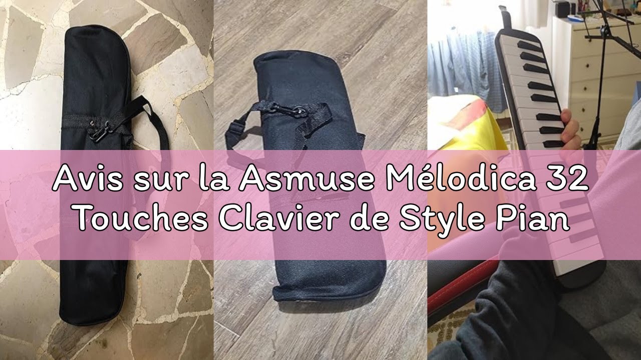 Mélodica 32 Touches Asmuse - Instrument Musical Avec 4 Embouchures Et Chiffon