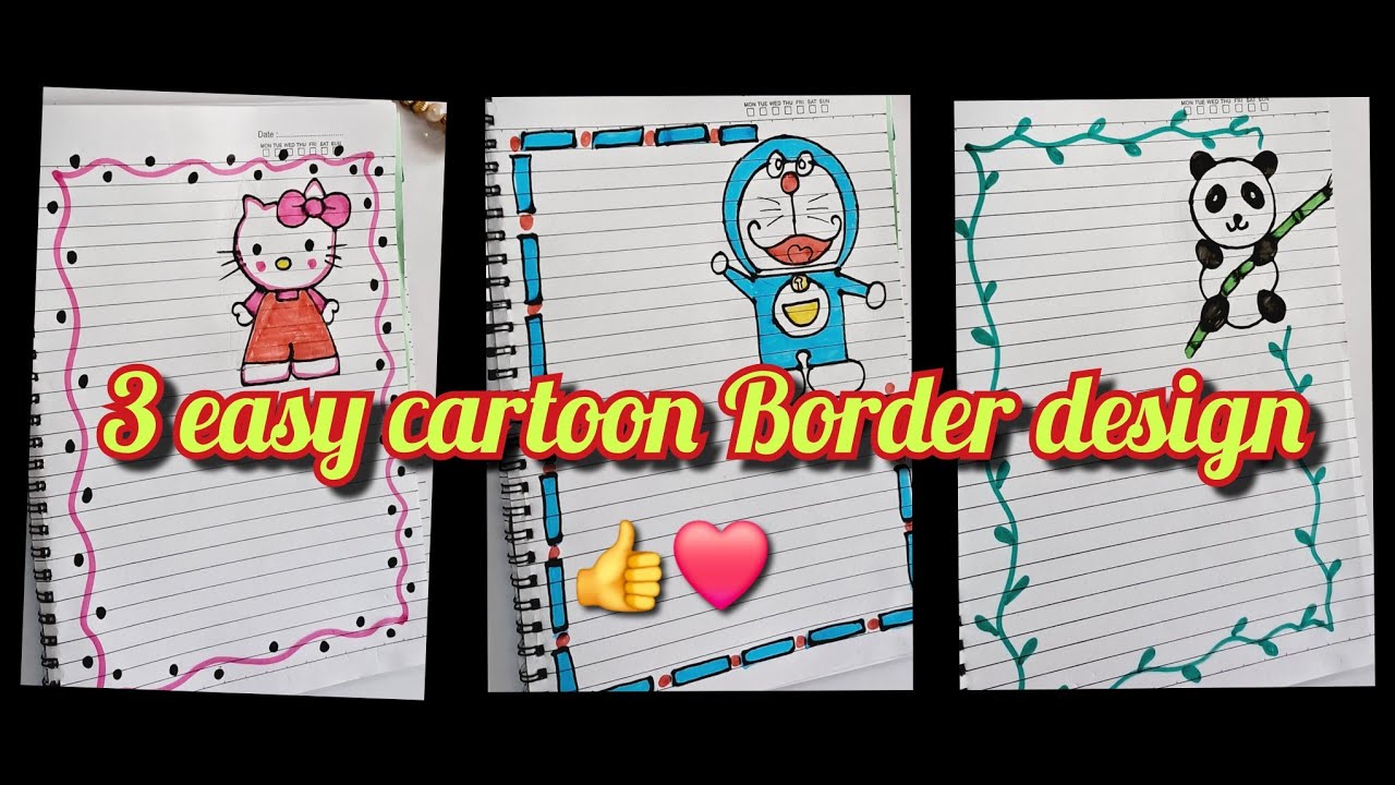 Cute front page border ideas cartoon Border design l assignment Border ...