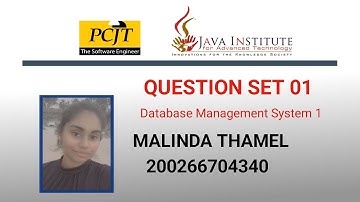 Question Set 01 | Database Management System | First Year | Java Institute