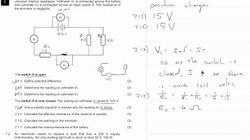 2019 Final|Matric IEB Physics Paper 1 Exam |Question 7| Electric Circuits