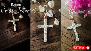 DIY Macrame Cross Tutorial | Easy Step-by-Step for Beginners |Perfect Gifts&Decor #knotfulcreations