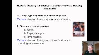 Reading Instruction: Mild/Moderate Reading Disabilities