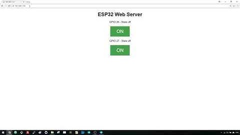 ESP 32 WEB SERVER