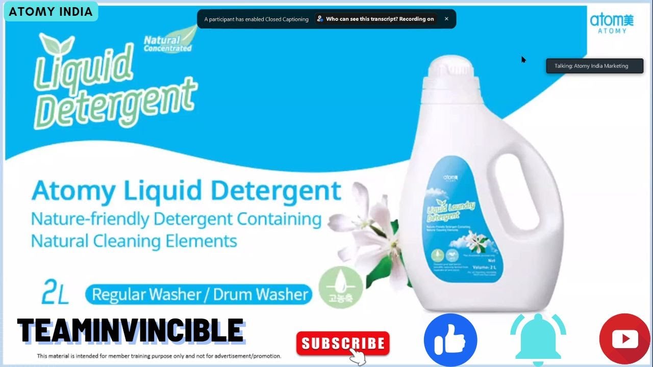 Atomy Liquid Detergent Product Knowledge ATOMY INDIA