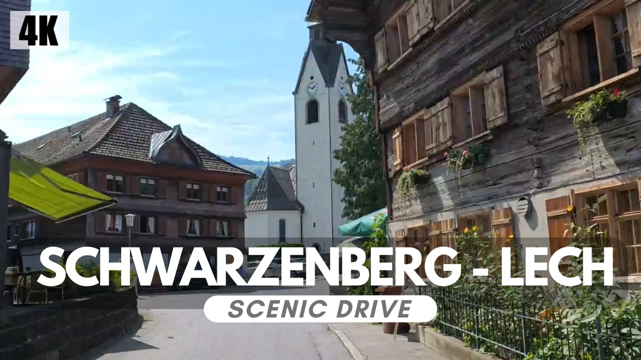 Schwarzenberg to Lech am Arlberg | Bregenzerwald | Vorarlberg | Austria | Scenic Drivers View | 4K