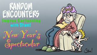 Random Encounters: Improv Cartooning (Episode 132)
Whats improv cartooning? Using random encounter tables, a die rolling app, and audience participation to select some characters/creatures and the situations theyll be in ... and whatever the result is, Stan! will draw!
00:00 Countdown
00:29 Intro
05:54 Dragon New Years Morning
39:51 Reuben Sandwich Tirade
41:43 Beholder Watching Bowl Games
01:22:07 1970s Decor Tirade
01:23:30 Elemental Baby New Year
01:55:15 Outro
Sounds like fun, right?
You can also find Stan! online at:
The Home of All Things Stan! ... http://stannex.com
Patreon: https://www.patreon.com/stannex
Instagram: https://www.instagram.com/stannex/
Facebook: https://www.facebook.com/stannex
Bluesky: https://bsky.app/profile/stannex.bsky.social Random Encounters: Improv Cartooning (Episode 132)