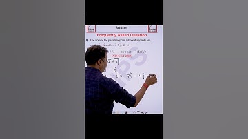Area of parallelogram whose diagonals are Given Vectors #nimcetexam #nimcet2024