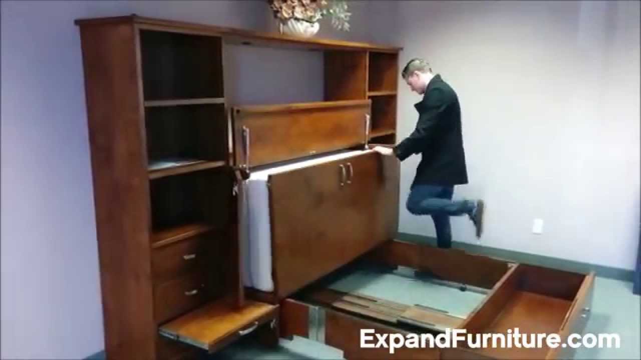 Cabinet Bed Hide Away Bed System With Storage