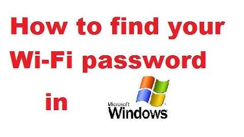 How to find and change the Wi-Fi password in Windows