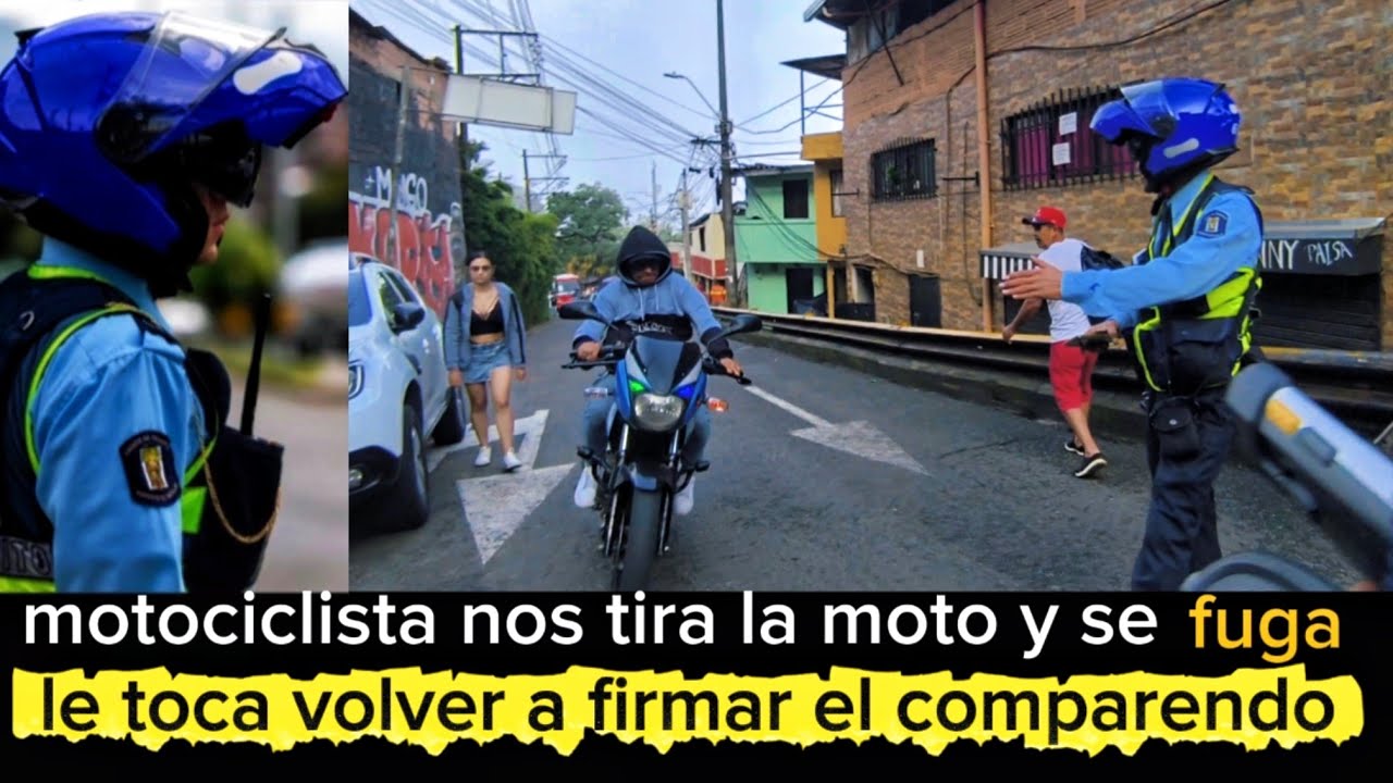 Fuga y varios comparendos,ve el vídeo hasta el final 