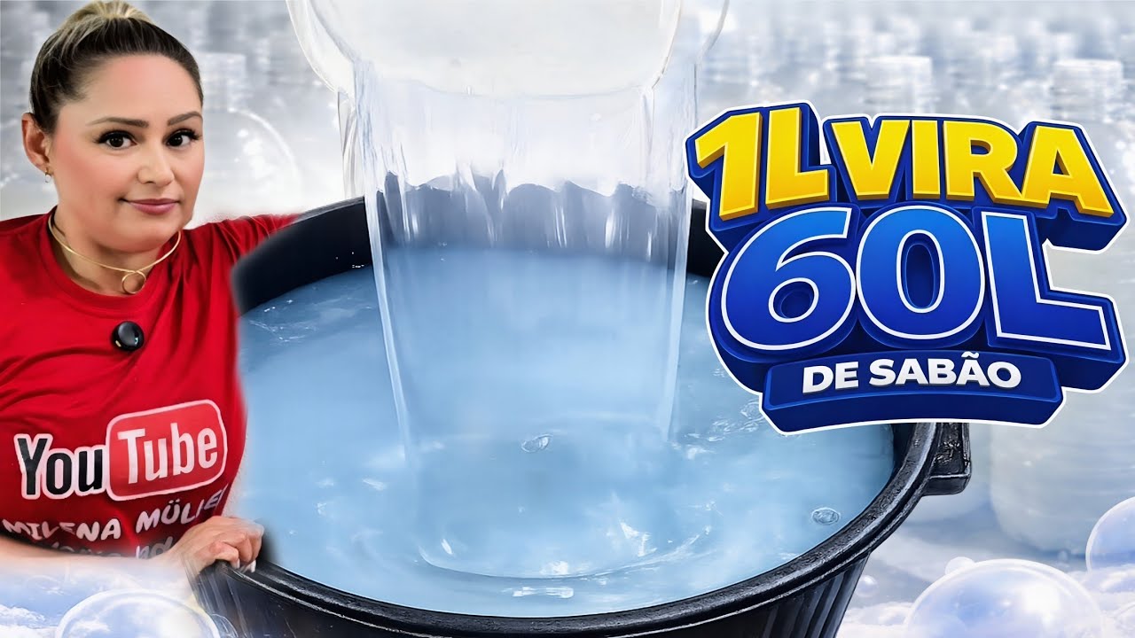 1 Litro de Óleo Virou 60L de Sabão 😱 Testei a Receita Viral e Olha o Resultado