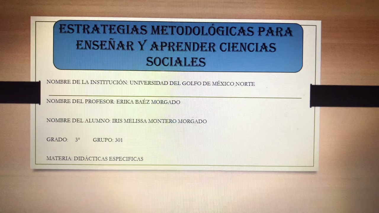 ESTRATEGIAS METODOLÓGICAS PARA ENSEÑAR Y APRENDER CIENCIAS SOCIALES.