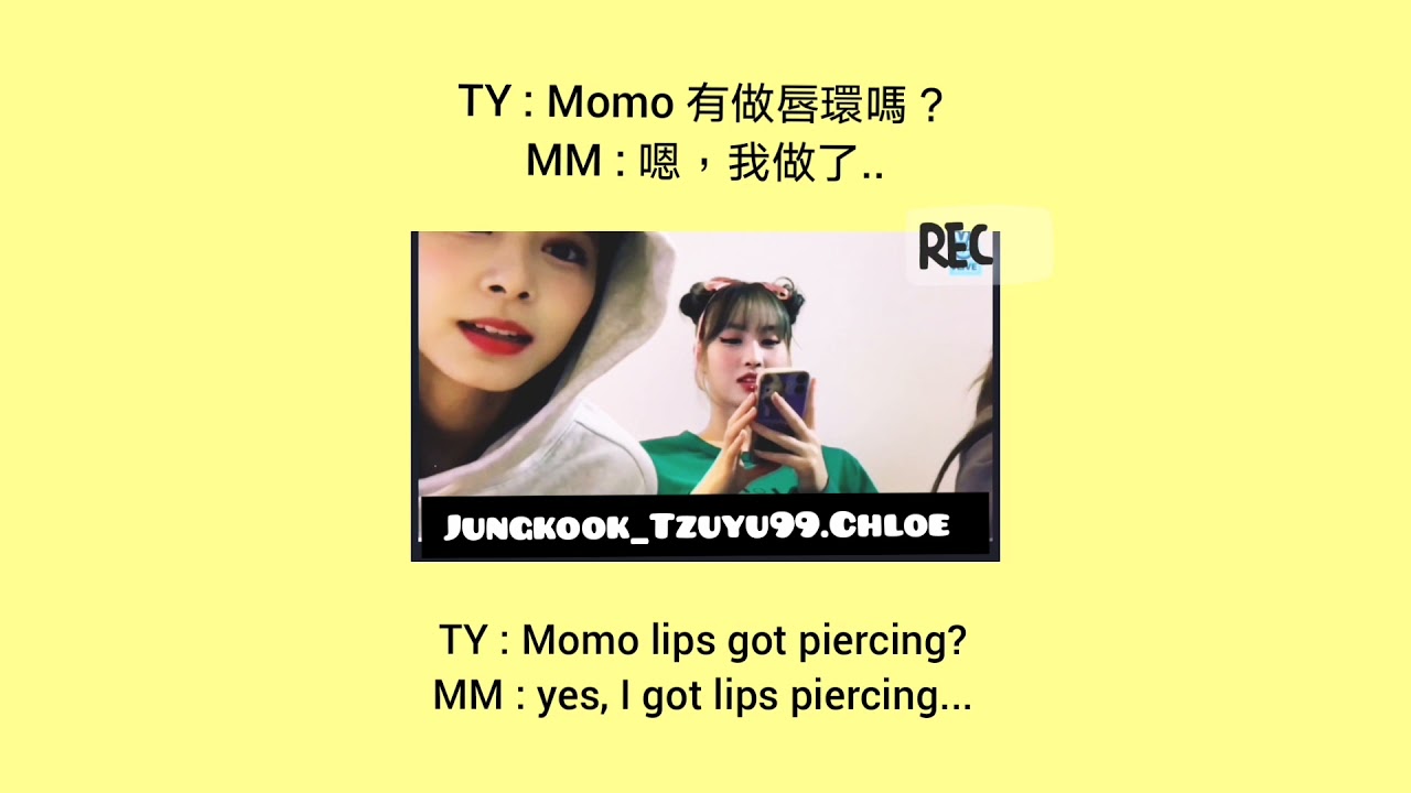 Tzuyu said Jungkook lips piercing looks good??!! 🤭