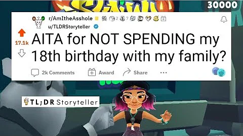 AITA for NOT SPENDING my 18th birthday with my family? - Reddit Stories