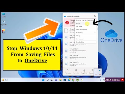 How to Stop Windows 10/ 11 From Saving Files to OneDrive | Remove the red cross on folder icons