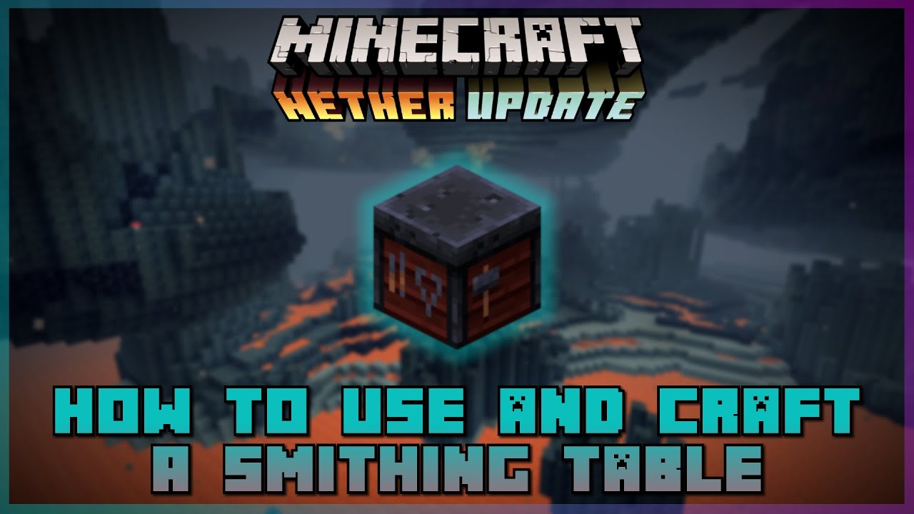 Minecraft: How to Craft and Use a Smithing Table - YouTube