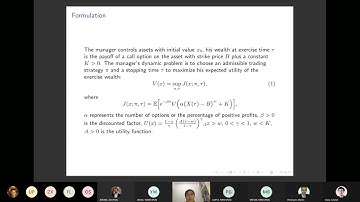 Stochastic Finance Seminar by Xun Li Hong Kong Polytechnic University