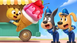 Cardboard Ice Cream Truck Fun Story Kids Cartoon Sheriff Labrador