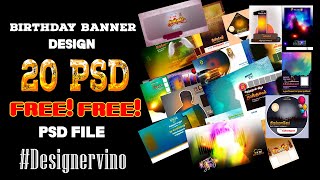 Birthday banner design free psd file | birthday design free psd collections..