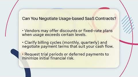 Can You Negotiate Usage-based SaaS Contracts? - The SaaS Pros Breakdown