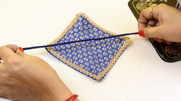 Easy latken making tutorial | how to make fabric flower latkan|  latkan banane ka tarika