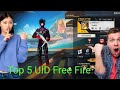 Top 5 Free Fire UID #Topic#FreeFire