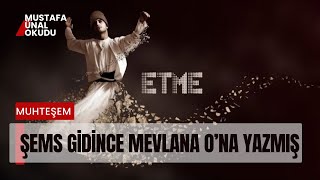 ETME - Şems’in gidişinden sonra Hz. Mevlana’nın dilinden dökülen sözler Resimi