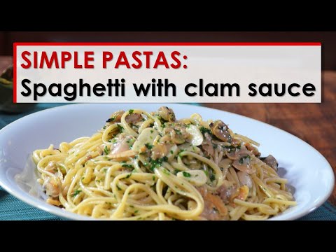 Video: Spaghetti Nrog Clams, Qwj Nplais Thiab Txiv Lws Suav